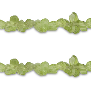 Perles chipstone P&eacute;ridote Vert olive clair