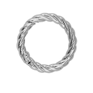 Appr&ecirc;ts anneau porte-cl&eacute;s torsad&eacute; Argent