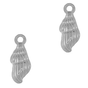 Breloques en acier Inox buccin Argent&eacute;