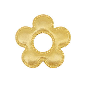 Breloques/connecteur en acier Inox fleur Dor&eacute;