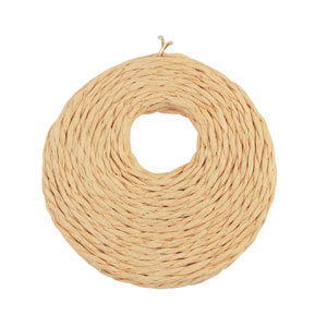 Pendentifs en Raphia 53mm P&ecirc;che clair