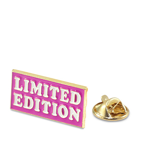 Pins "Limited edition" Violet magenta-blanc-dor&eacute;