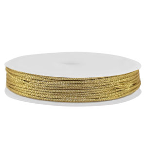 Fil macram&eacute; tress&eacute; 0,8mm Dor&eacute; m&eacute;tallique
