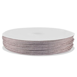 Fil macram&eacute; tress&eacute; 0,8mm Violet clair m&eacute;tallique