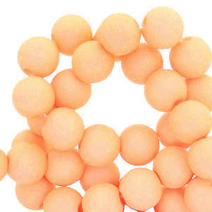 Perles acryliques 4 mm P&ecirc;che