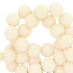 Perles acryliques 4 mm Blanc vanille