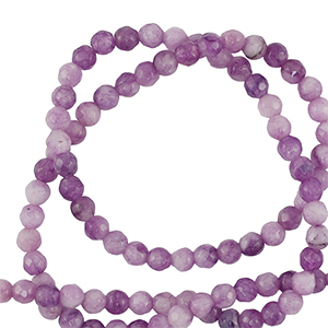 Pierres naturelles 3mm facett&eacute;es Violet clair