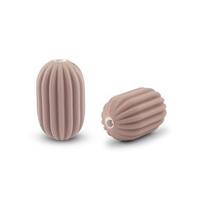 Perles acryliques ovale Taupe brown
