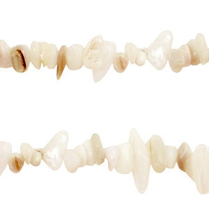 Perles Chips Blanc cass&eacute;