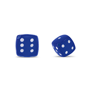 Perles acryliques d&eacute;s Bleu fonc&eacute;