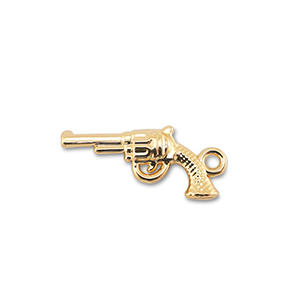 Breloques en m&eacute;tal revolver Dor&eacute;