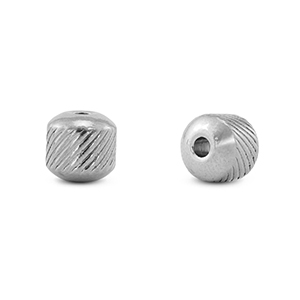 Perles en acier inox 8mm Argent&eacute;