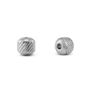 Perles en acier inox 6mm Argent&eacute;