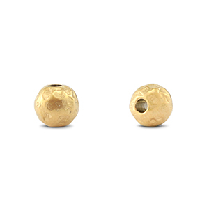Perles en acier inox 6mm Dor&eacute;
