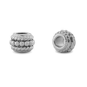Perles en acier inox rondelles Argent&eacute;