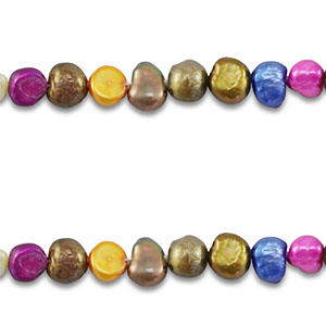 Perles d'eau douce nugget Multicolore