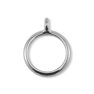 Appr&ecirc;ts en m&eacute;tal DQ anneau avec &oelig;illet Argent&eacute; antique (sans nickel)