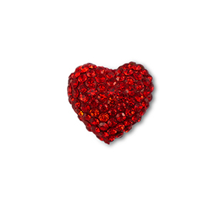 Perles boh&egrave;me coeur Rouge