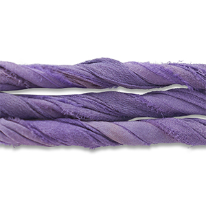 Ruban de sari en soie Violet
