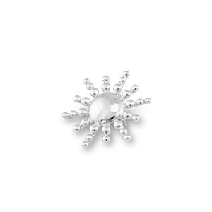 Broches soleil Argent&eacute;