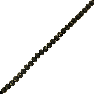 Perles &agrave; facettes 8x6mm disque Heishi Noir
