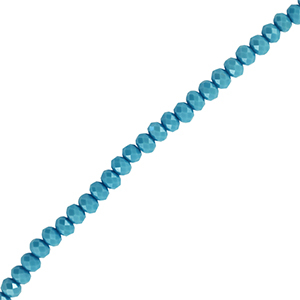 Perles &agrave; facettes 6x4mm disque Heishi Bleu