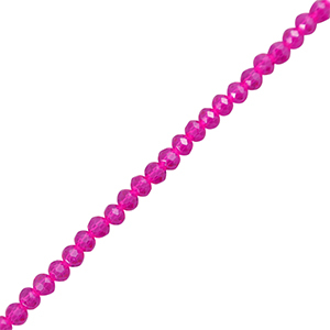 Perles &agrave; facettes 6x4mm disque Heishi Rose fuchsia