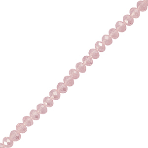 Perles &agrave; facettes 3x2mm disque Heishi Rose clair