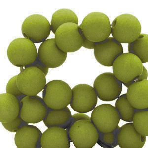 Perles acryliques 8 mm Vert mousse