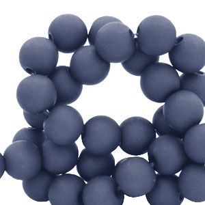 Perles acryliques 4 mm Bleu denim
