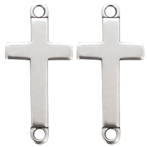 Breloques en m&eacute;tal DQ connecteur croix Argent&eacute; antique (sans nickel)