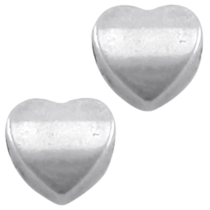 M&eacute;tal DQ c&oelig;ur 8mm Argent&eacute; antique (sans nickel)
