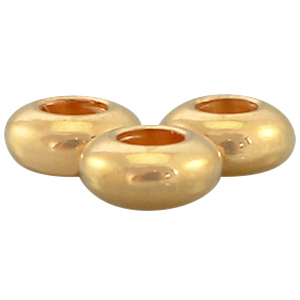 M&eacute;tal DQ perle 7x3mm Dor&eacute; (sans nickel)