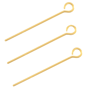 Clou &agrave; t&ecirc;te ronde en m&eacute;tal DQ 25mm Dor&eacute; (sans nickel)