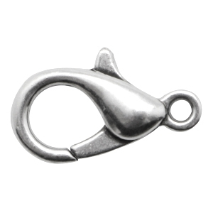 Appr&ecirc;ts en m&eacute;tal DQ fermoir mousqueton 10mm Argent&eacute; antique (sans nickel)