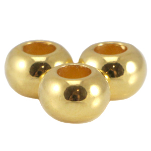 Perles en m&eacute;tal DQ 8mm Dor&eacute; (sans nickel)