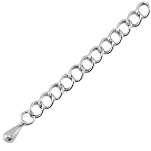 Cha&icirc;nette d'extension en m&eacute;tal DQ Argent&eacute; antique (sans nickel)