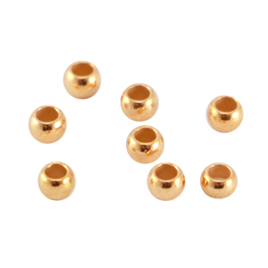 M&eacute;tal DQ perles &agrave; &eacute;craser 3mm Dor&eacute; ros&eacute; (sans nickel)