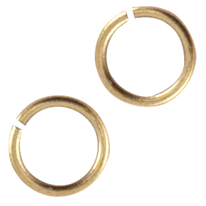 Appr&ecirc;ts en m&eacute;tal DQ anneau bris&eacute; 6.5mm Bronze antique (sans nickel)