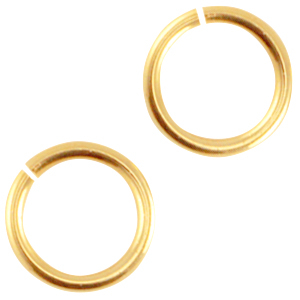 Appr&ecirc;ts en m&eacute;tal DQ anneau bris&eacute; 4.5mm Dor&eacute; (sans nickel)