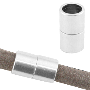 Fermoir aimant&eacute; en m&eacute;tal DQ &Oslash;6mm Argent&eacute; antique (sans nickel)