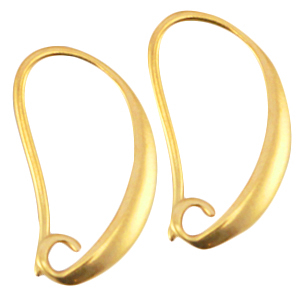 Boucles d'oreilles crochets en m&eacute;tal DQ Dor&eacute; (sans nickel)