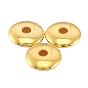 Perles en m&eacute;tal DQ disque 5x1.5mm Dor&eacute; (sans nickel)