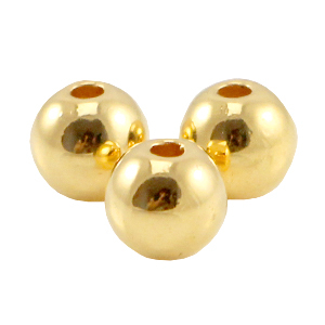 Perles en m&eacute;tal DQ 6mm Dor&eacute; (sans nickel)
