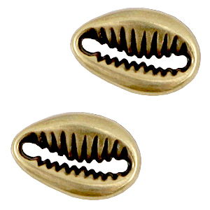 M&eacute;tal DQ connecteur coquille Bronze antique (sans nickel)