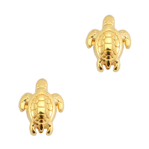 Perles en m&eacute;tal DQ tortue Dor&eacute; (sans nickel)