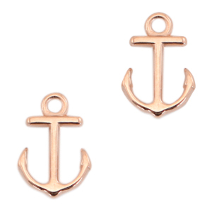 Breloques en m&eacute;tal DQ ancre Dor&eacute; ros&eacute; (sans nickel)