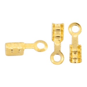 Appr&ecirc;ts en m&eacute;tal DQ fermoir pour lacet 2mm dor&eacute; (sans nickel)