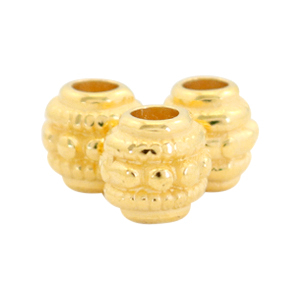 Perles en m&eacute;tal DQ d&eacute;co 6mm Dor&eacute; (sans nickel)