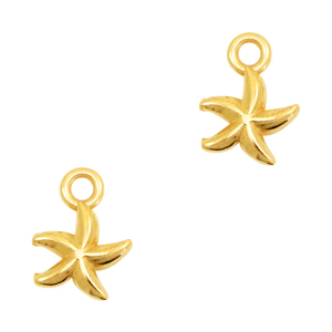 Breloques en m&eacute;tal DQ &eacute;toile de mer Dor&eacute; (sans nickel)